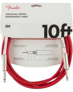 Инструментальный кабель 10 Original inst Cable Fiesta Red Fender