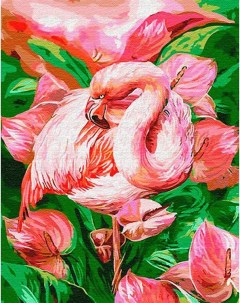 Картина по номерам GX23743 Розовый фламинго Цветной