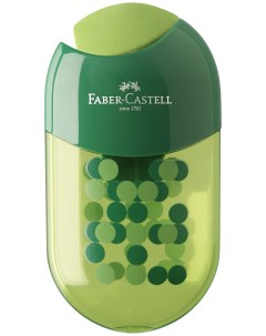 Точилка Two Tone 2 отверстия пластиковая с ластиком светло зеленый Faber-castell