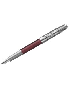 Ручка перьевая Sonnet Metal Red Lacquer CT черная 0 8мм подарочная упаковка Parker