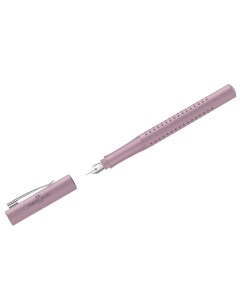 Ручка перьевая Grip 2010 синяя F 0 6мм трехгран дымчато розовый корпус Faber-castell