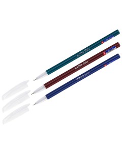 Ручка шариковая Silke синяя 0 7мм штрих код корпус ассорти 20шт Cello