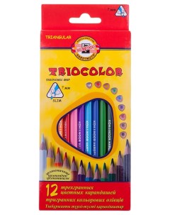 Набор карандашей цветных 12 цветов Triocolor Koh-i-noor