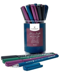 Ручка шариковая Slim Soft Dark 0 5 мм синяя Lorex