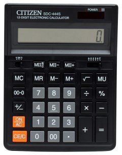 Калькулятор SDC 444S Черный Citizen