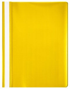 Папка скоросшиватель 495379 A4 прозрачная пластиковая желтая до 100 листов Attache