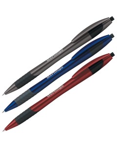 Ручка шариковая автоматическая Metallic XL 0 35мм синяя масляная основа Berlingo