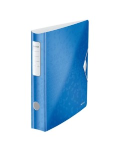 Папка регистратор 11070036 A4 65мм картон ламинированный синий Leitz
