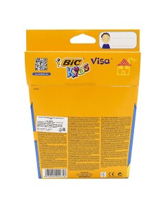 Фломастеры цветные Kids Visa смываемые 12 шт Bic