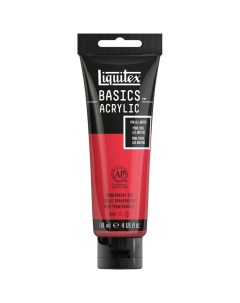 Краска художественная Basics 118 мл туба 047 красный прозрачный Liquitex