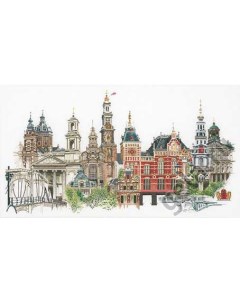 Набор для вышивания на льне Амстердам канва лён 36 ct арт 450 Thea gouverneur