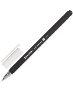 Ручка гелевая Matt Gel ЧЕРНАЯ корпус soft touch узел 0 5 мм линия 0 35 мм Brauberg