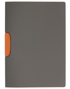 Папка скоросшиватель Duraswing Color с оранжевым клипом Графит на 30 листов Durable