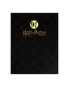 Тетрадь на 4 х кольцах А5 160 листов в клетку Гарри Поттер твёрдая обложка Hatber