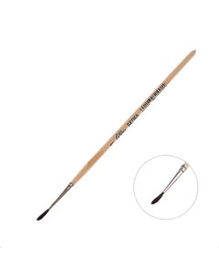Кисть Белка круглая 1 диаметр обоймы 1 мм длина волоса 10 мм деревянная ручка Calli Calligrata