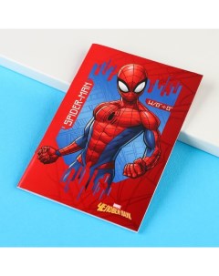 Блокнот А6 32 л на скрепке Человек паук Супергерой Nobrand