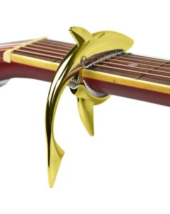 Каподастр для гитары в виде акулы металлич золотистый 13х8 5х1 8 см ST CAPO 18 The string