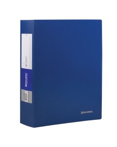 Папка файловая 80 вкладышей Office А4 пластик 800мкм синяя 222638 4шт Brauberg