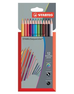 Цветные карандаши акварельные Aquacolor 1612 3 12 цветов Stabilo