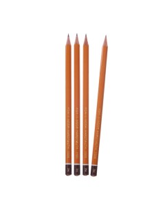 Набор профессиональных чернографитных карандашей 4 штуки 1500 H7 лакированный Koh-i-noor