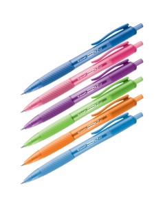 Ручка шариковая автоматическая Micra X II синяя 07мм грип корпус ассорти 12шт Luxor