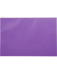 Папка конверт на молнии Color А4 160мкм пластик фиолетовая 12шт Attache