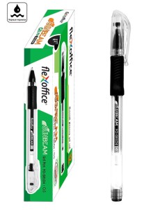 Гелевая ручка 0 5мм Sunbeam черная 12шт Flexoffice