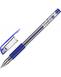 Ручка гелевая диаметр шарика 0 5 мм резиновая манжета синяя 8шт Deli