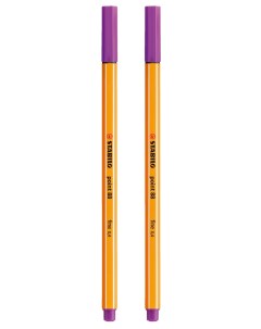 Капиллярная ручка линер для скетчинга 0 4мм Point 88 сиреневая 2шт Stabilo