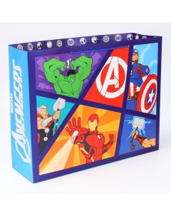 Подарочный пакет ламинированный горизонтальный Avengers Мстители 50х40х15 Marvel