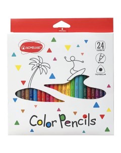 Цветные карандаши трехгранные для рисования Color Pencils 9402 24 24 цвета Acmeliae