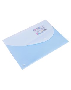 Папка конверт на кнопке А4 180мкм пластик с кармашком для визитки 10шт Deli