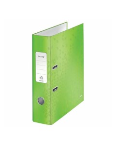 Папка регистратор ламинированный картон зеленая 180 WOW Leitz