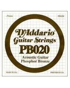 Струна одиночная для акустической гитары DAddario PB020 D`addario