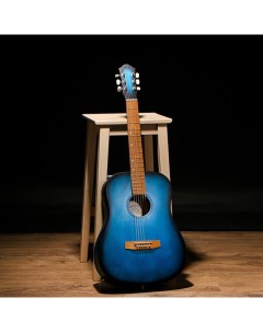 Гитара акустическая Н 513 6 струнная художественная отделка синяя Амистар