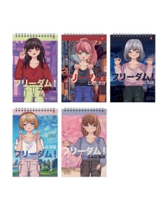 Блокнот А5 40 листов на гребне Anime Freedoom обложка ламинированный картон МИКС Nobrand