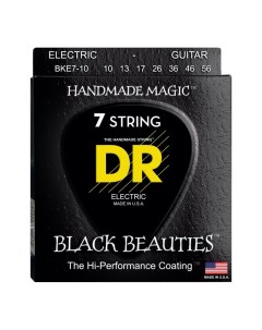 Струны для электрогитары BKE7 10 BLACK BEAUTIES Dr string