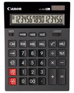 Калькулятор AS 888 BK Черный Canon