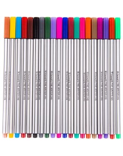 Набор капиллярных ручек Fine Writer 045 20 цветов 0 8 мм пластиковая банка Luxor