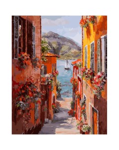Раскраска по номерам Италия Вид на озеро Комо 456 ART Белоснежка