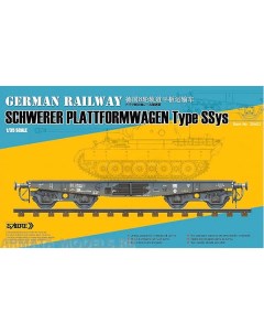 35A02 Сборная модель платформы 1 35 German Railway SCHWERER PLATTFORMWAGEN Type Ssys Stan Sabre