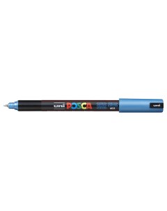 Маркер Posca PC 1MR 0 7 мм наконечник игольчатый синий металлик Uni mitsubishi pencil