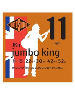 JK11 STRINGS PHOSPHOR BRONZE струны для акустической гитары покрытие фосфорир Rotosound