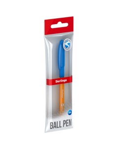 Ручка шариковая Skyline светло синяя 0 7мм игольчатый стержень грип пакет Berlingo