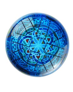 Глюкофон голубая мандала 36010515 диаметр 30 см Мастерская звука стеклов