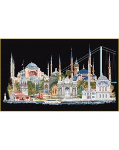Набор для вышивания на черной аиде Стамбул канва аида черная 18 ct арт Thea gouverneur