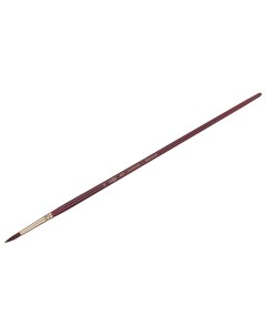 Кисть художественная Гамма синтетика бордовая Вернисаж круглая 14 длинная ручка Munhwa