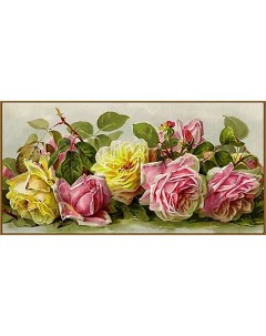 Алмазная мозаика Винтажные розы 39 цветов Милато
