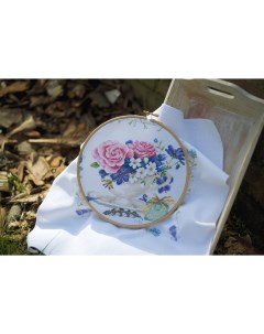 Набор для вышивания на хлопке Bouquet of roses арт PN 0170950 Lanarte