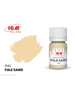 C1042 Краска для творчества 12 мл цвет Бледный песокPale Sand Icm-color